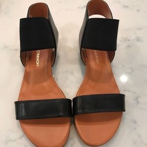 Rebecca Minkoff Black Leather Sandals